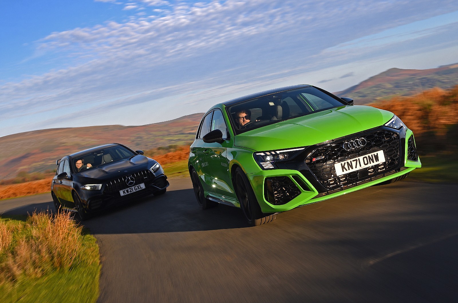 A45 S and RS3 front cornering